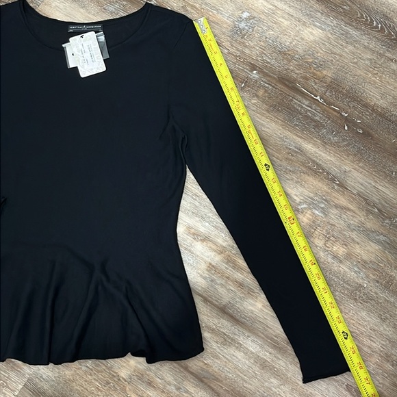 NWT Peruvian Connection Womens Black Morgan Top Lightweight Sweater Size L Basic - Picture 12 of 15
